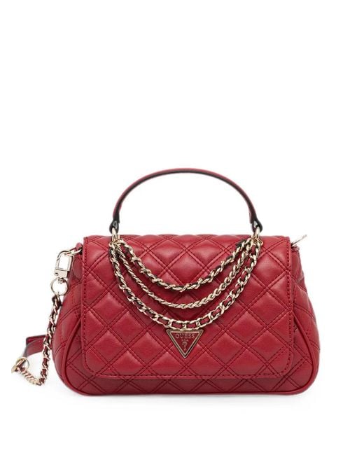Guess Red Giully Chain-Link Tote Bag