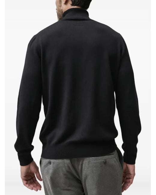 GIUUNO Black Turtleneck Long-Sleeve Sweater for men