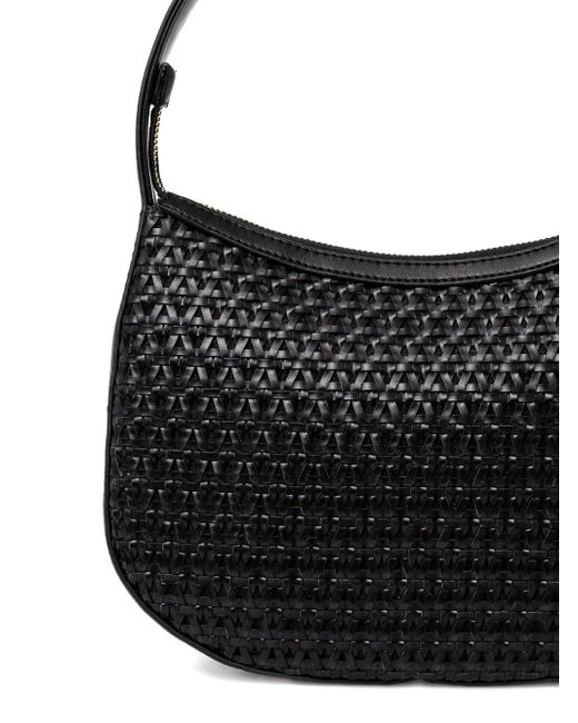 Twinset Black Woven Top-Handle Tote Bag