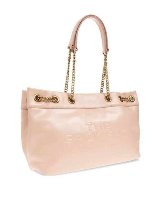 Marc Jacobs Natural The Sac Embossed-Logo Chain-Strap Tote Bag