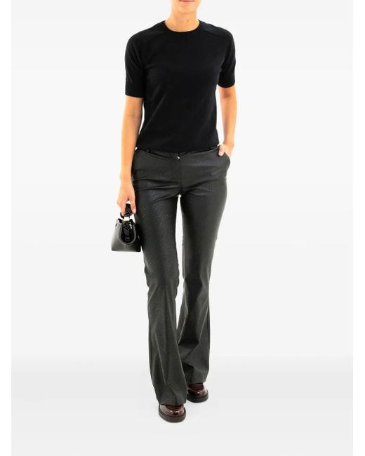 Lisa Yang Black Short-Sleeve Cashmere Sweater