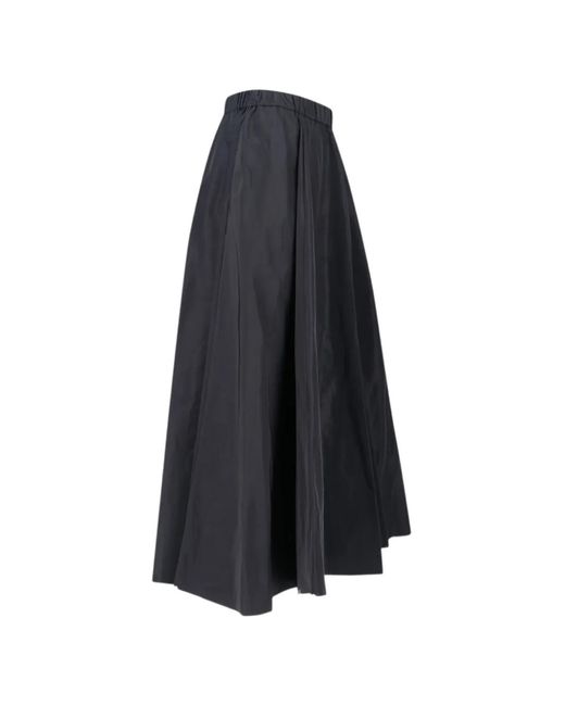 Aspesi Blue Unlined Technical Polyester Skirt