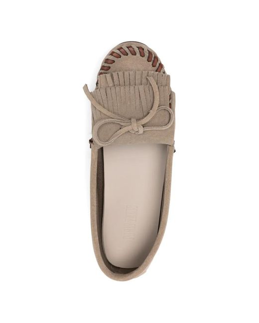 Paris Texas Natural Indiana Round-Toe Loafers