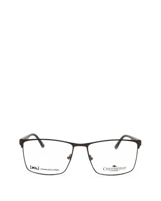 Chesterfield Gray Rectangle-Frame Glasses for men