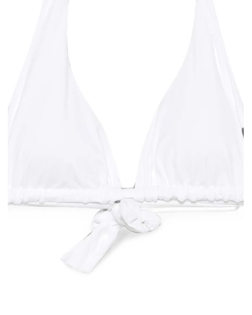 Fisico White Side-Tie Triangle Bikini