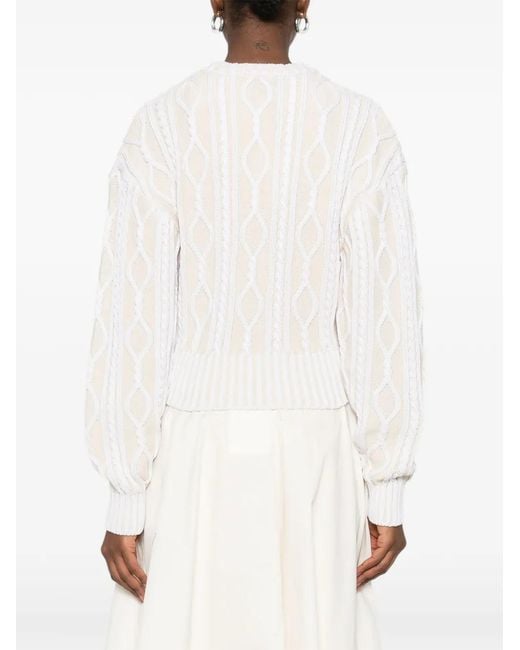 Jacquemus White La Maille Amelo Pullover