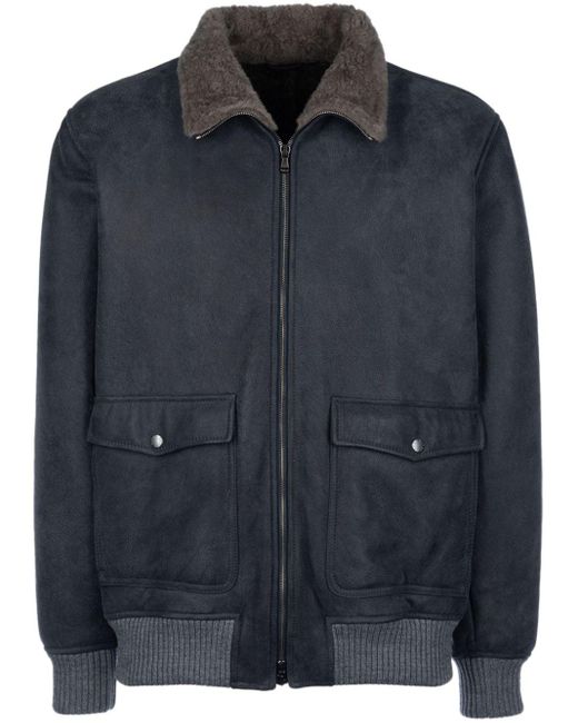 メンズ Barba Napoli ジップアップ ジャケット Blue