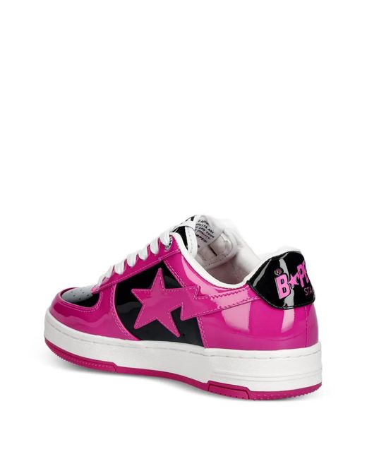 A Bathing Ape Pink Bape Sta Low-Top Sneakers