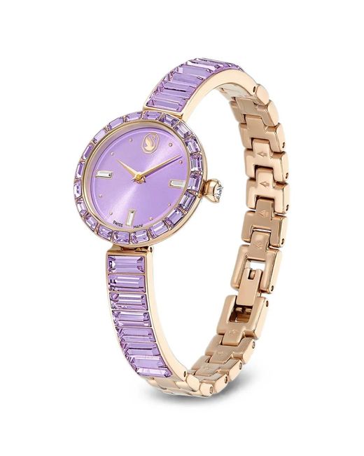 Swarovski Purple Crystal-Embellished 25Mm Watch