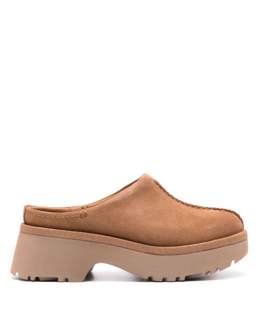 Ugg Brown New Heights Clogs 50mm