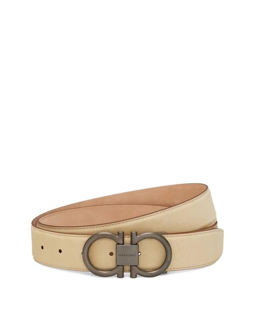 Ferragamo Natural Adjustable Gancini Belt for men