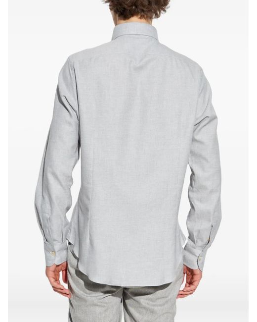 Eleventy Button-Up Lichtgewicht Overhemd in het White voor heren