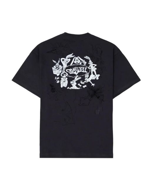 DOMREBEL Black Bunwire T-Shirt for men