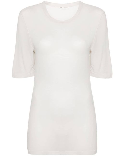 AMI Semi-doorzichtig T-shirt in het White