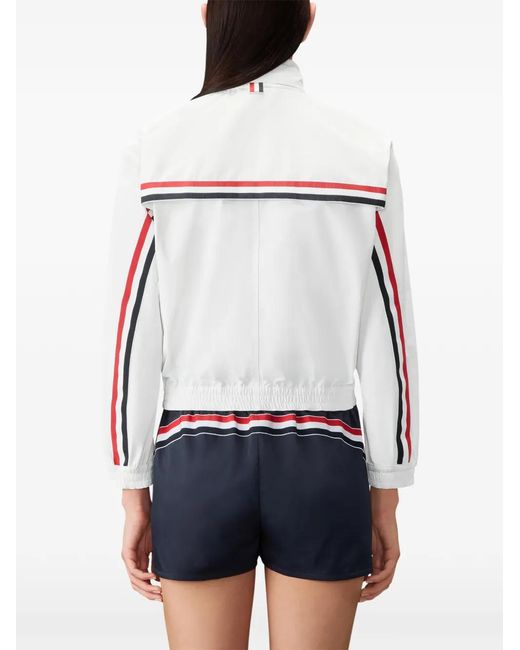 Thom Browne White Nylon Tech Track Jacket