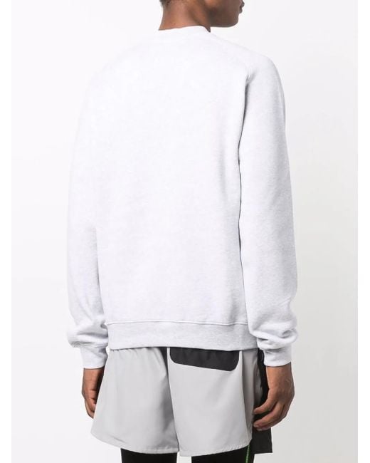 MSGM White Logo-Print Cotton Sweatshirt for men