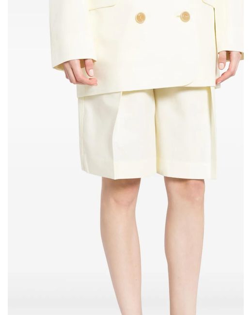 Zimmermann White Harmony Slouchy Shorts