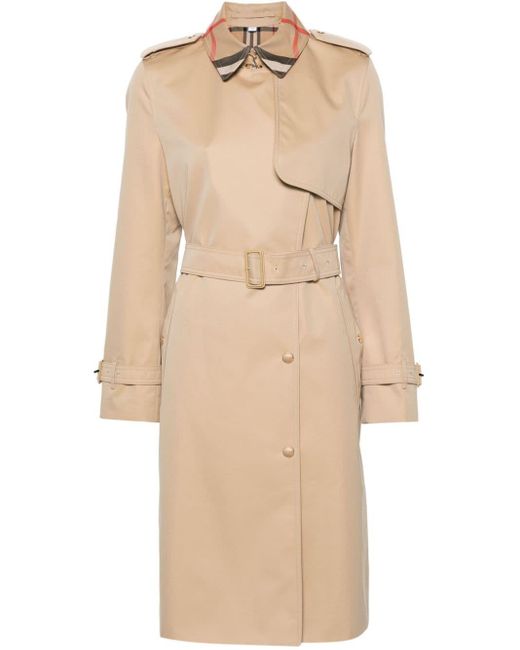 Burberry Natural Trenchcoat mit House-Check