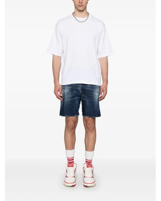 DSquared² White Logo-Patch T-Shirt for men