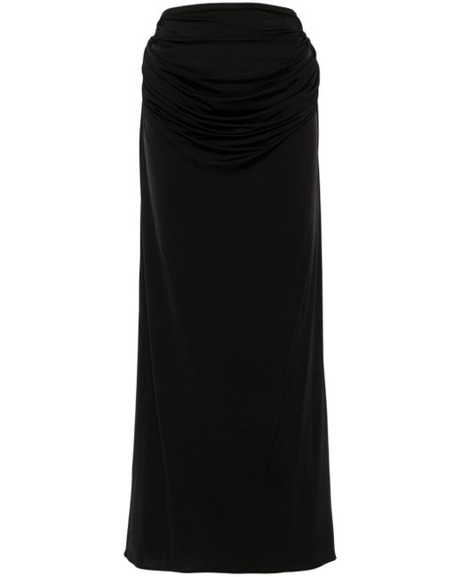 Falda larga drapeada Magda Butrym de color Black