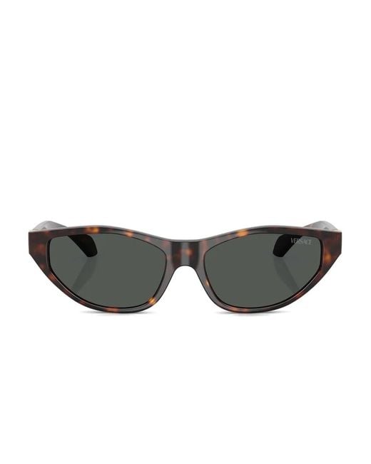 Versace Gray Medusa-Motif Cat-Eye Sunglasses