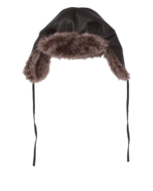 P.A.R.O.S.H. Brown Fur-Trim Hat