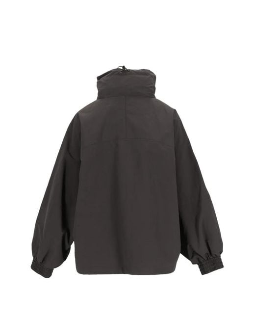 Weekend by Maxmara Black Drawstring High-Neck Jacket