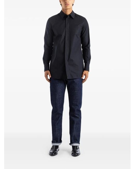 Jil Sander Blue Long-Sleeve Shirt for men