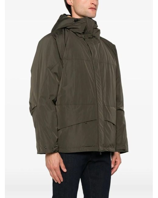 Aspesi Green Hooded Padded Jacket for men