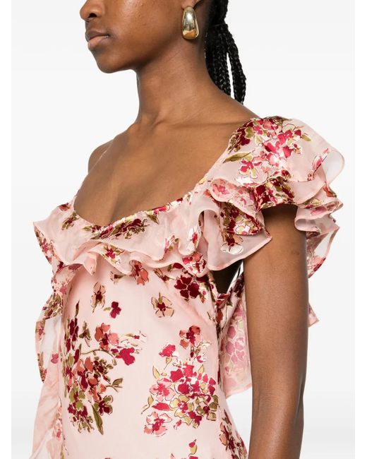 Rixo Ester Maxi-Jurk in het Pink