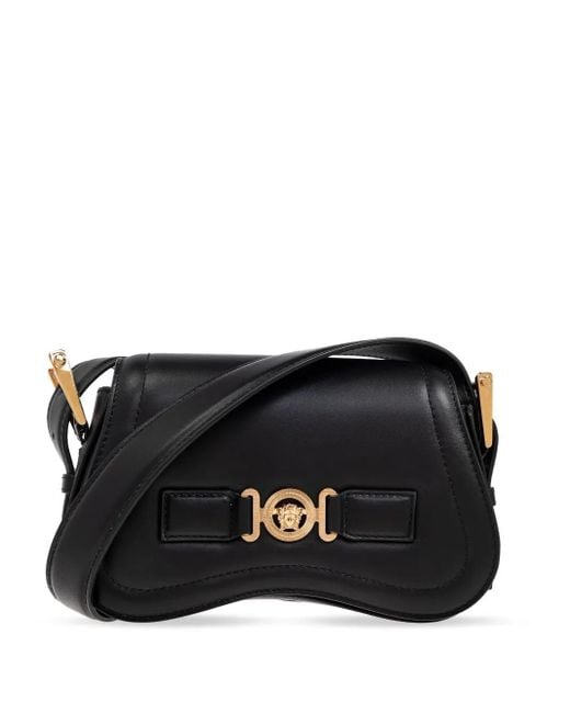 Versace Black Medusa Biggie Messenger Bag for men