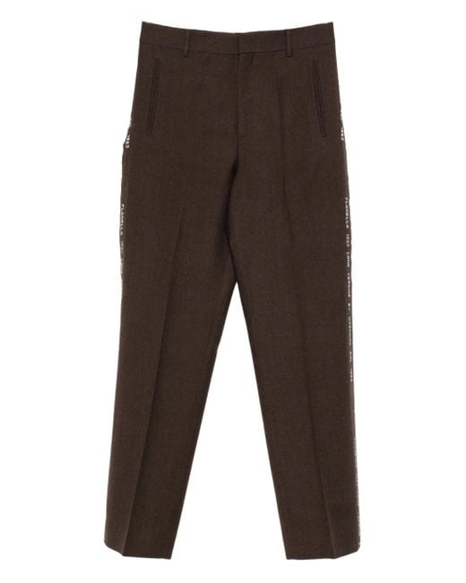 Moschino Brown Side-Detail Trousers