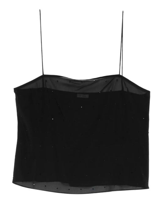 St. Agni Black Glass Bead Top