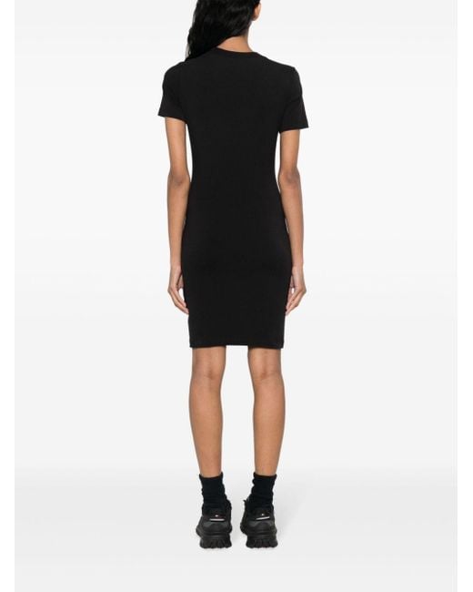 Versace Black Kleid mit Logo-Print