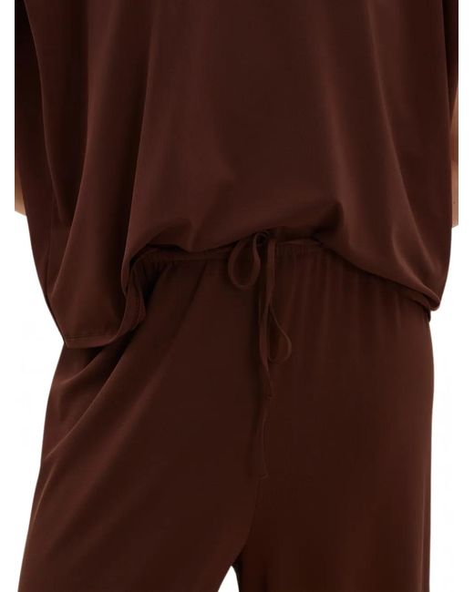 Eres Brown Maelle Short-Sleeve Top