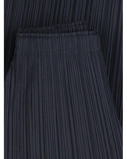 Pleats Please Issey Miyake Blue Pleated Trousers