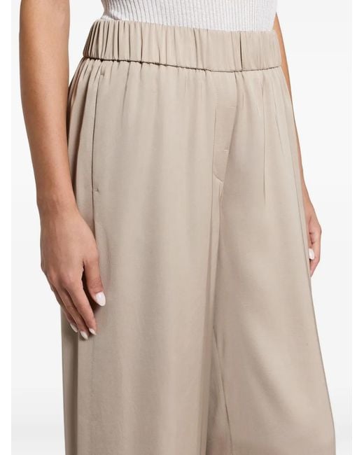 Peserico Natural Elasticated Palazzo Pants
