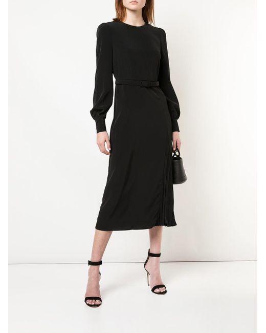 Co. Belted Midi Dress in Black - Lyst