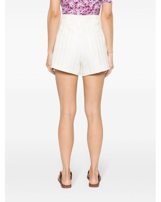 IRO White Tesane Jacquard Shorts