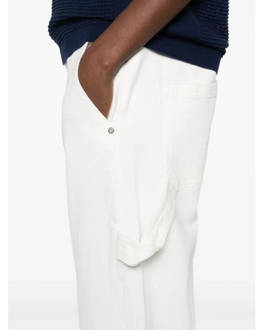 P.A.R.O.S.H. White Cuoricini Five-Pocket Jeans