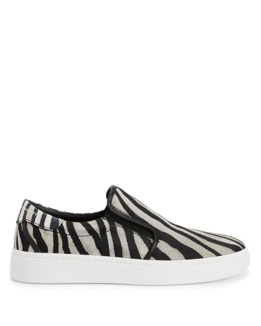 Giuseppe Zanotti Black Gz94 Zebra-Print Slip-On Sneakers for men