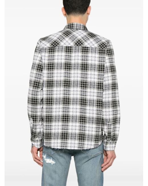 Amiri Gray Flannel Shirt for men