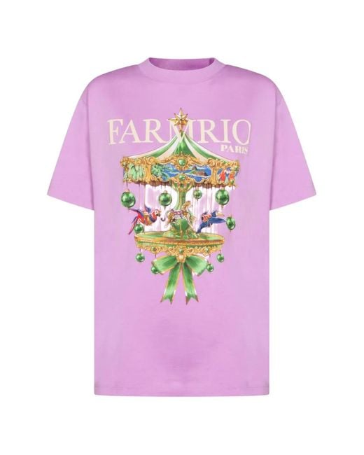 Farm Rio Pink Paris Carousel T-Shirt