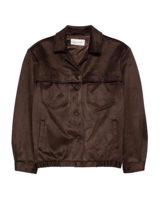 Frankie Shop Brown Geknöpfte Hester Jacke aus Faux-Wildleder