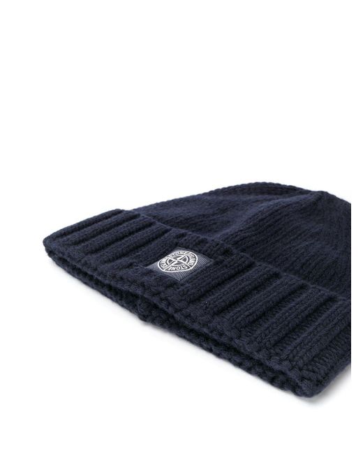 Stone Island Wool Compass Badge Beanie 