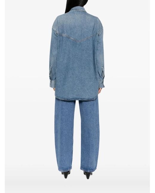 Agolde Lotta Denim Jack in het Blue