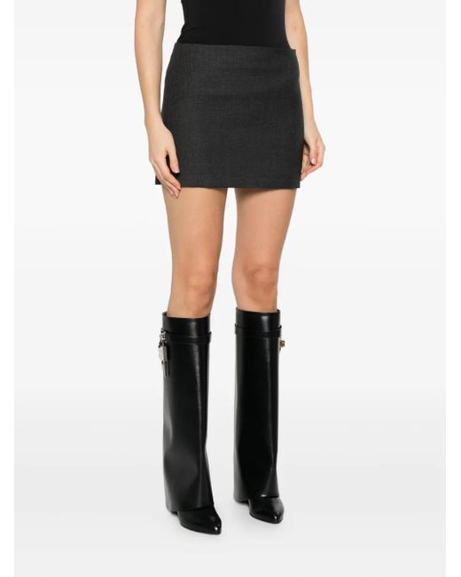 Givenchy Black Wool Mini Skirt