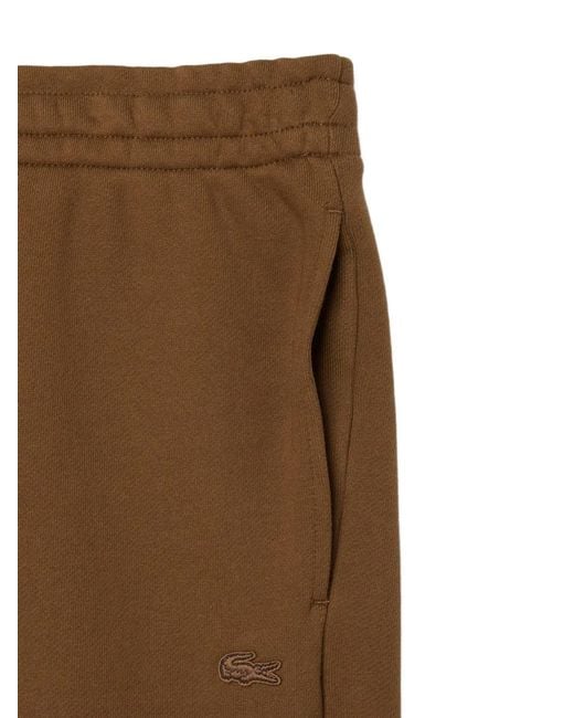 Lacoste Brown Logo-Patch Track Pants