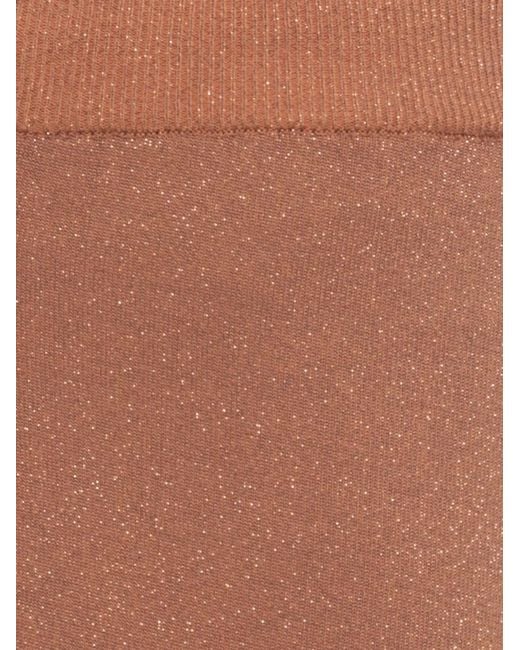 Kangra Brown Glitter-Effect Drawstring Track Pants