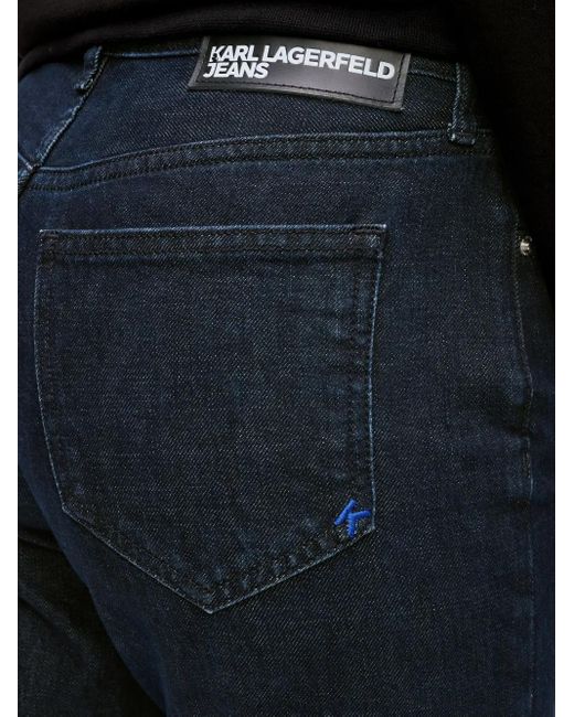 Karl Lagerfeld High Waist Jeans Met Split in het Blue